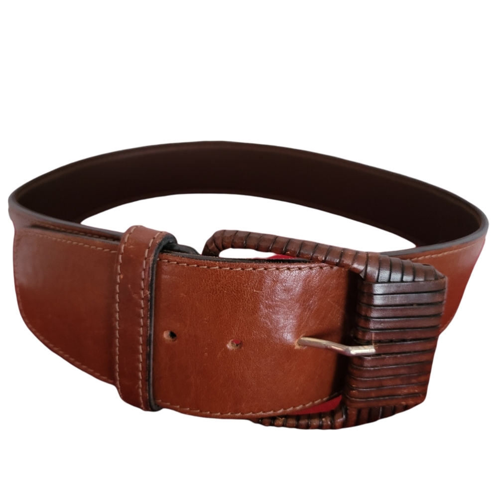 Brown Axcess Leather Belt
